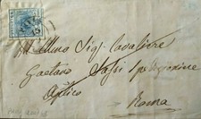 1855 STORIA POSTALE ANTICHI S. L. V. 45C. III TIPO SU LETTERA PAVIA 15/9 /E-3935