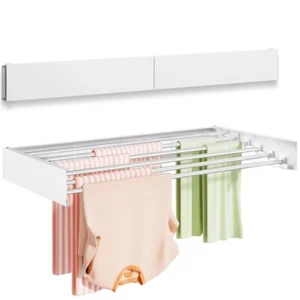 Estante de Secado de Ropa Montado en la Pared 40 Pulgadas, Plegable Montaje en Pared Estante de Lavandería Fol - Imagen 1 de 6