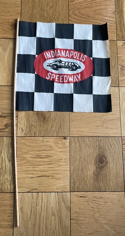Vintage 1956-58 Indy 500 Race Cloth Checkered Flag Indianapolis 500 Speedway Cover