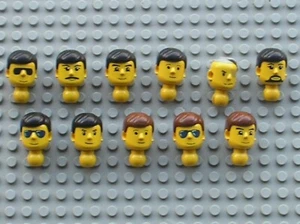 Tête pour personnage LEGO Technic figure minifig Head . Tech / Choose model - Imagen 1 de 12