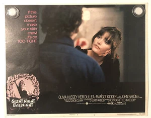 Tarjeta de vestíbulo #1 original de Silent Night Evil Night - 1975 - ¡RARA! - Imagen 1 de 6
