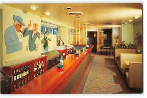 Postcard Hotel Harrisburger Caucus Room Bar Interior Harrisburg PA 1960s - Imagen 1 de 2