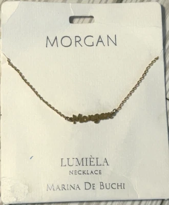 Collar Personalizado Lumiela "Morgan" Color Dorado Libre de Níquel NUEVO Inspiración Foto 1 de 3