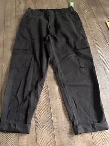 Women's Gap Black Cargo Pants Size M Petite - Picture 1 of 7