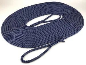 12mm Navy Nylon Mooring Warp x 20 Metres, 2 Soft Eyes, Boats Yachts Strop - Picture 1 of 6