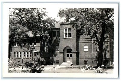 c1950's Grade School Building Windsor Illinois IL RPPC Photo Vintage Postcard - Image 1 of 2