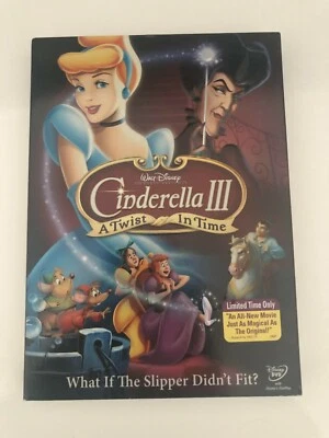 Walt Disney Cinderella 3 A Twist In time the Movie  DVD  USED Foto 1 de 2