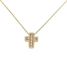 Damiani 20079802 Belle Epoque S Cross Diamond Necklace K18 Pink Gold Gold