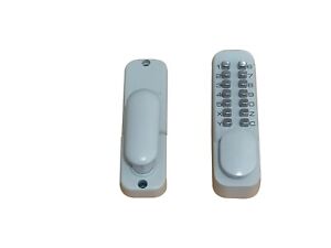 White Gate Lock Security Push Button suits all gate frames Outdoor Gloss keypad