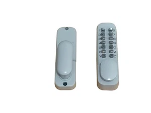 White Gate Lock Security Push Button suits all gate frames Outdoor Gloss keypad - Picture 1 of 33