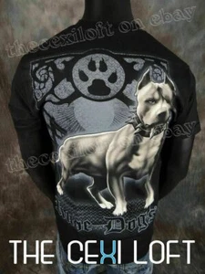 Mens Graphic T-Shirt in Black RUDE DOG Pitbull SLIM FIT - Picture 1 of 4
