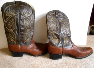 Men's Brown Cowboy Boots - Picture 1 of 8