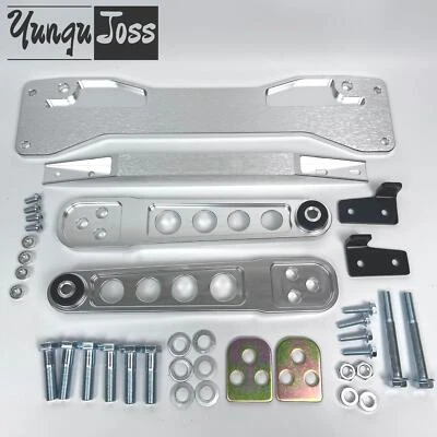 Billet Rear Lower Control Arms + Subframe Brace Tie Bar for Honda Civic ES 01-05 Foto 1 de 4