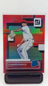 CONNOR SEABOLD 2022 DONRUSS RATED ROOKIE RED HOLO RED SOX - Picture 1 of 2