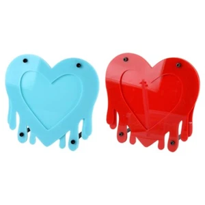 Hollow Photo Frame Pictures Frame Heart-Shaped Tabletop Picture Frame Red/Blue - Picture 1 of 9