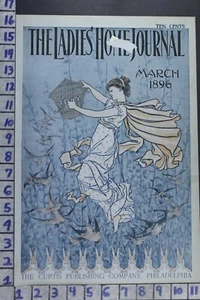 1896 LADIES WOMEN FASHION DRESS DANCE BIRD FOWL CAGE ORIGINAL COVER ART COV196 - Picture 1 of 1