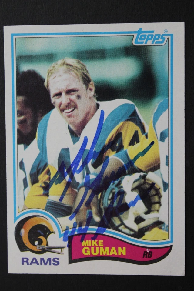 Mike Guman LA Rams Autographed Signed 1982 Topps #376 Football Card PENN STATE - Image 1 of 3