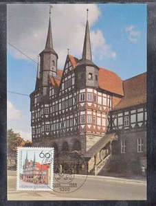 USA ) schöne Maxikarte Deutschland 1984 - 750 Jahre Rathaus Duderstadt - Bild 1 von 1
