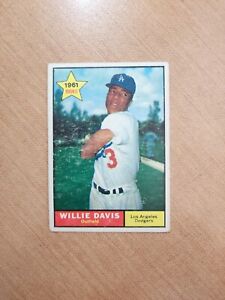 1961 Topps #506-Willie Davis RC- Los Angeles Dodgers- VG-High # ROOKIE