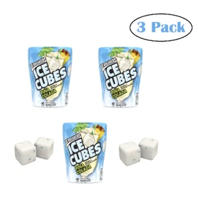 ICE BREAKERS ICE CUBES Piña Colada Sugar Free Gum 40 Piece (3 Pack) LIMITED TIME - Picture 1 of 3