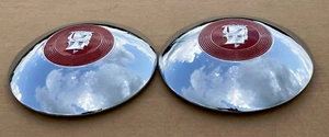 NOS pair 1951-52 Plymouth 10 inch hubcaps Mfg. 1324128? - Picture 1 of 5