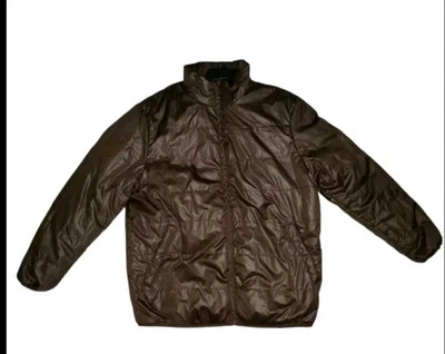 Chaqueta Abrigo Mujer Desteñido Gloria Reversible Invierno Puffer Marrón Talla L/G Cálido Foto 1 de 4