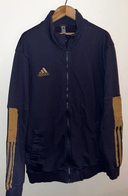 Chaqueta de Pista Adidas Originales Para Hombre, Talla XL - Azul Marino Dorado Manga Acento Foto 1 de 4