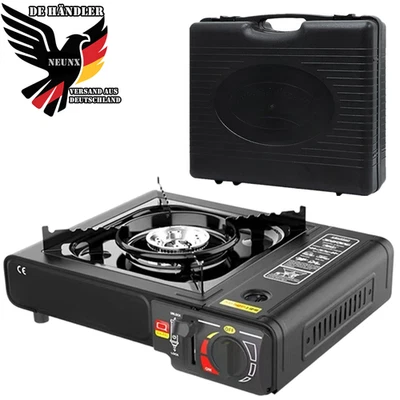 Gaskocher Campingkocher Gas Kocher Camping Herd Tischgrill Notfallkocher Koffer - Bild 1 von 4