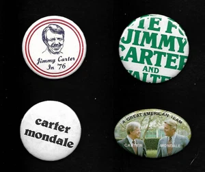 4 uncommon JIMMY CARTER 1976 buttons: sketch, overprint, oval - Picture 1 of 3