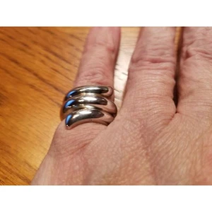 Bold sterling silver coil ring size 6 J100327 - Picture 1 of 2