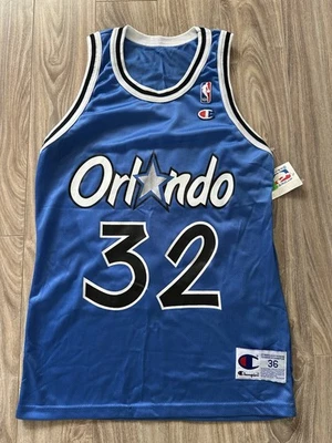 NUEVA Camiseta De Colección Años 90 NBA Shaquille O'Neal Orlando Magic Champion Visitante Azul Talla 36 Foto 1 de 3