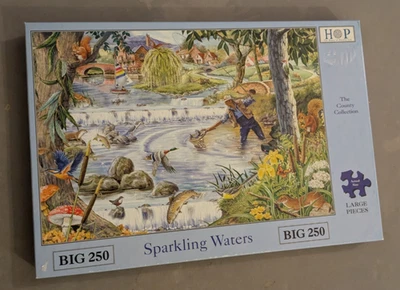 HOUSE OF PUZZLE  BIG 250 JIGSAW  COMPLETE USED VERY GOOD SPARKLING WATERS - Image 1 of 4