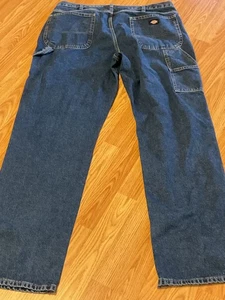 VTG:DICKIES 38X36 Carpenter Jeans Medium Wash Straight Legs - Picture 1 of 5