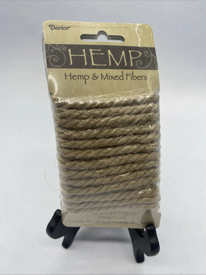 Darice Natural Hemp Cord 6mm .6 Ft Hobby Crafting AJM-1936-110w AN208