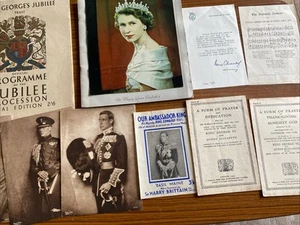 Royal Ephemera-lot QEII blotter-photos- Buckingham Palace Letter- Coronation - Picture 1 of 23