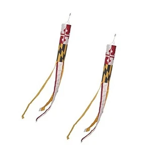 Maryland Flag WindSock US State Flags 2 Pack Stripes Wind Socks For Yard And - Picture 1 of 7