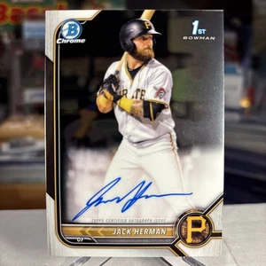 Jack Herman 2022 Bowman 1st Chrome On-Card AUTO Prospect RC ⭐️ MINT GEM? - Picture 1 of 2