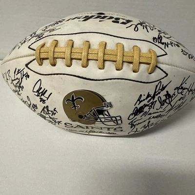New Orleans Saints Team-Signed Football – Baden Official NFL Ball – Autographed - Image 1 of 4