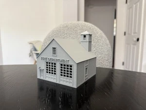 Estación de Bomberos Escala HO Calibre 1:87 No Requiere Montaje, Construido Y Listo - Imagen 1 de 5