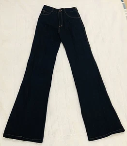 NOS Vintage 70’s Chemin De Fer Bell Bottom Jeans Dark Denim Women’s 30XL - Bild 1 von 9