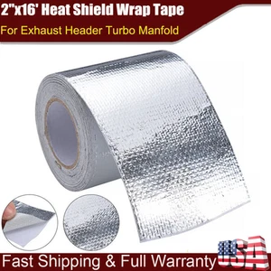 2"x16' Adhesive Exhaust Header Turbo Manfold Pipe Heat Shield Wrap Tape NEW - Picture 1 of 7