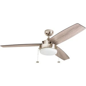Statham, 52 Inch Contemporary Indoor LED Ceiling Fan with Light, Pull Chain, ... - Picture 1 of 9