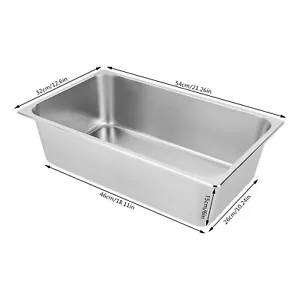 Edelstahl Hotel Pfannen Dampf Tisch Pfannen 4 Stück Gewerbe Essen Pfanne mit Deckel - Bild 1 von 12