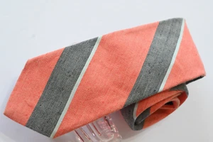 J.CREW ORANGE 55% LINEN 45%COTTON Neck Tie W: 2 1/2" BY L:59" MEDE IN USA - Picture 1 of 3