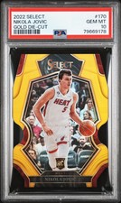 2022-23 Panini Select Gold Nikola Jovic Die Cut  /10 Rookie