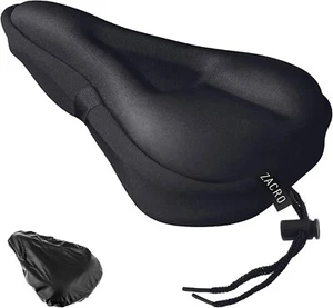 Bike Seat Cover Spin Cushioned Gel Padded Bicycle Exercise Adult Comfy Saddle - Picture 1 of 8