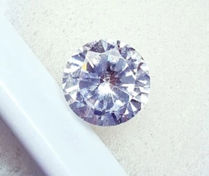 Loose Gemstone Cambodian White Round Zircon 5.00 Ct With Free Gift - Picture 1 of 7