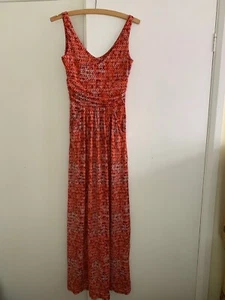 A beautiful orange and burgundy patterned maci dress by Cynthia Rowley size XS - Picture 1 of 4