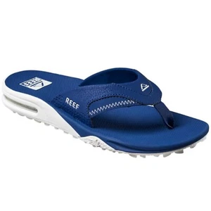 Reef CJ6409 Men's Fanning Pregame Navy/White Bottle Opener Flip Flop Sandal - Picture 1 of 10
