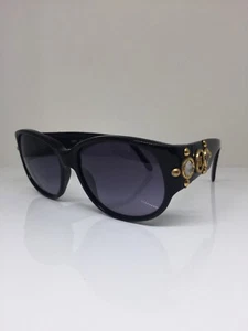New Vintage Emmanuelle Khanh Paris EK 2021 Sunglasses C. PC Black & Gold France - Picture 1 of 12